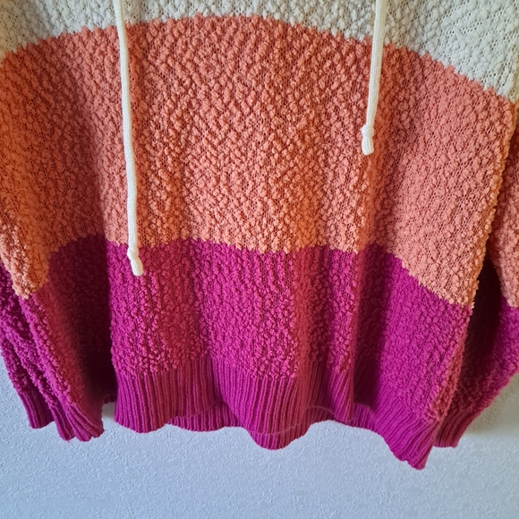 Maurices pink striped cozy sweatshirt - Picture 3 of 6